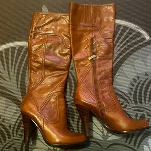 Size 5 1/2 brown leather Guess boots